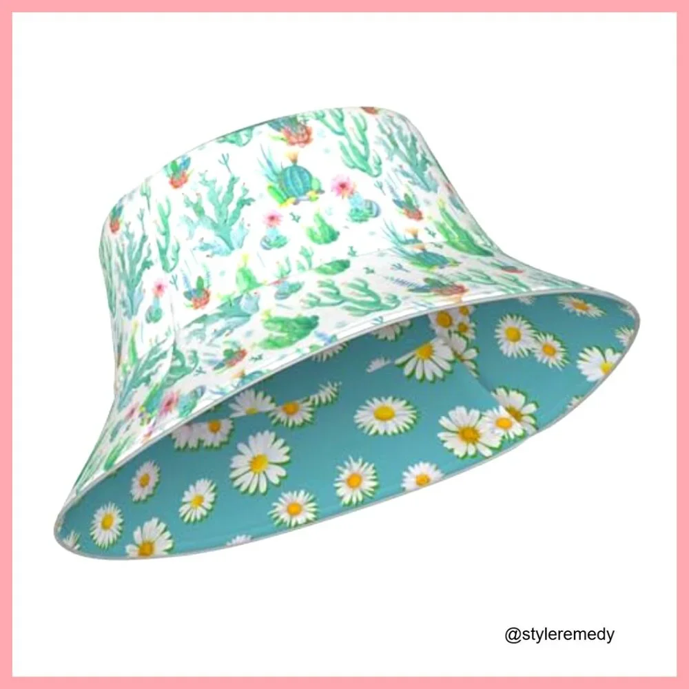 Reversible Packable Bucket Hat with UV Protection for Fishing